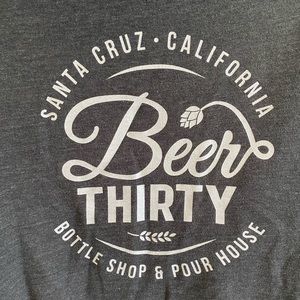 Small Grey Beer Thirty Zip Hoodie